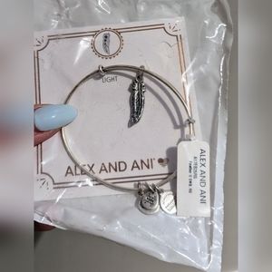 Alex and Ani Silver Feather Bracelet, Brand New